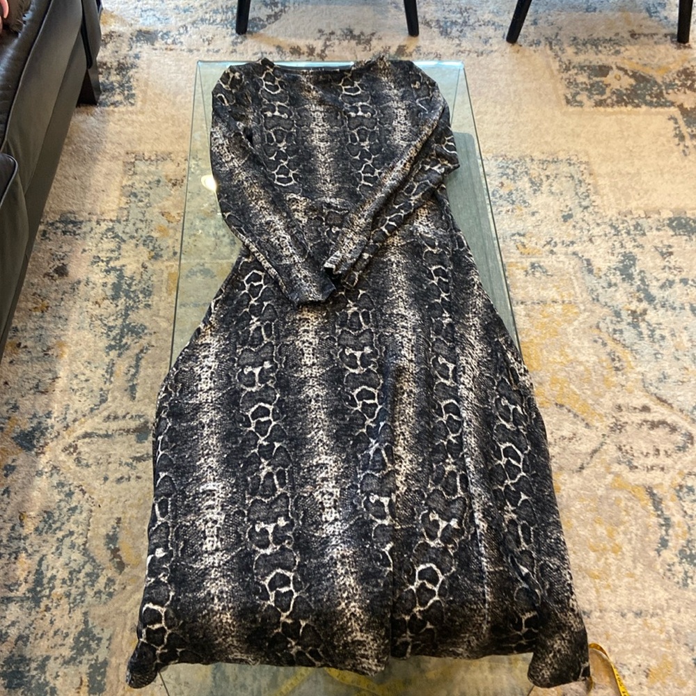 Nicole Miller Snake Print Sweater Dress